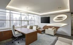 An executive office space. This article covers the features of the best office air purifiers
